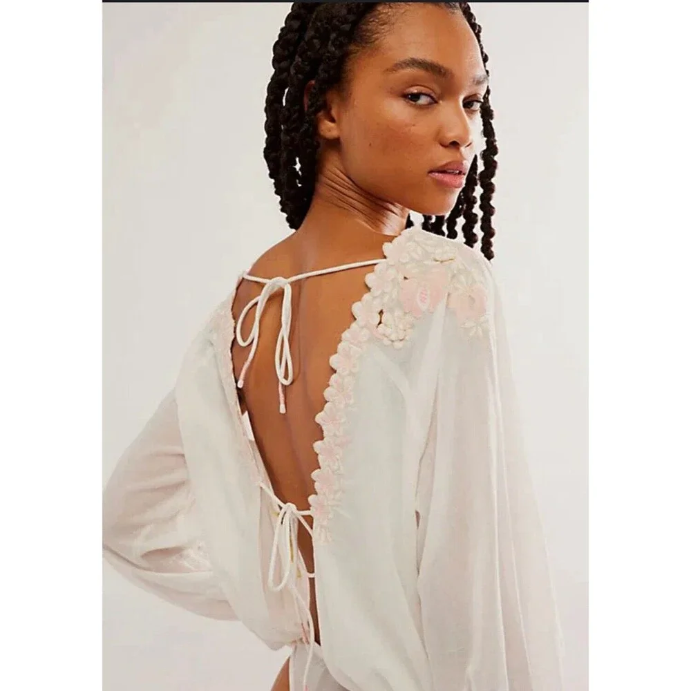 Free People Intimately Women Bodysuit Salty Sweet Vacay Casual Sexy Top Sz M New